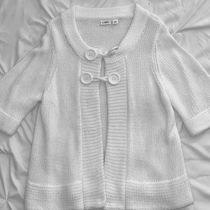 Beautiful White Buttoned-Up Cardigan